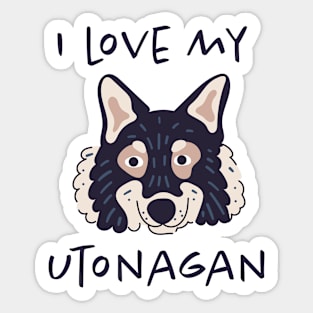 I Love My Utonagan Sticker